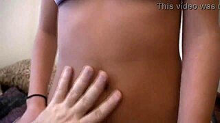 pretty brunette jenny welch rides cock hard in pink fishnet pantyhose