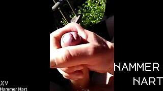 i'm strokin my huge cock publicly in forest till i cum hard