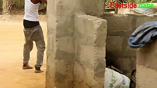 Heart pounds as I spy on sexy neighbor bathing naked outdoors