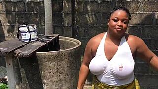 Outdoor Gangbang with Fat Bbw Bitch Getting Banged Hard!