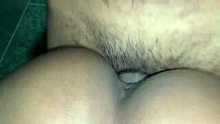 Colombian transsexual takes hardcore creampie in pussy