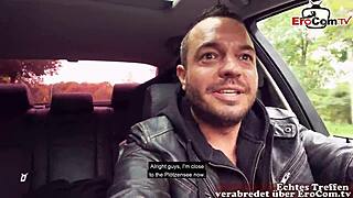 german latina milf flashes big tits before public park pickup and wild pov sex