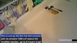 dr tampa spreads alexandria wu's pussy backstage wide