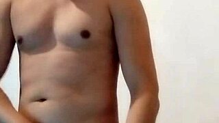 Solo masturbation session in a buddy's private room