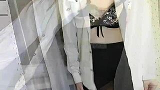 Naughty Curvy Secretary Lammy Pixel Teases Pierced Tits And Panties At Work