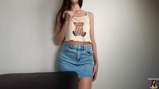 Skinny Solo Girl Rubs Desk to Wet Pussy Orgasm