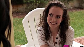 reagan foxx and friend hazel paige share intriguing lesbian kisses