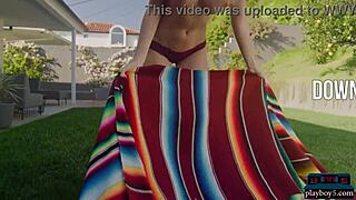 kimmy granger's big fake tits bounce in sexy solo striptease