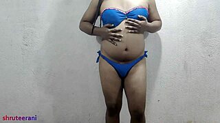 blue bikini crossdressing indian shemale part 1 😘 big tits ass