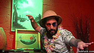 busty amber ivy bound in twin piks gangbang parody orgy