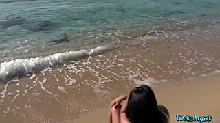 beach babe's public tease ignites private pool passion