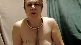 bound french milf slave humiliated auto uro belt whips dildo orgasm