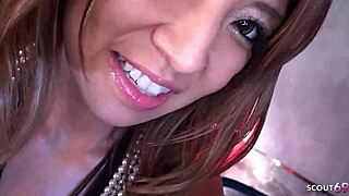 Skinny japanese teen mikuni maisaki teases big clit then swallows cum deep