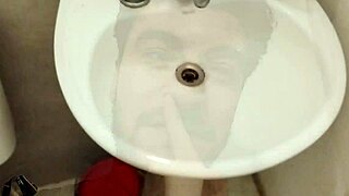 guy sneaks homemade fleshlight play at work for secret thrills