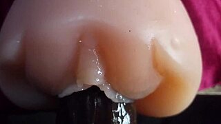 Big black dick closeup slowmo stroking like a fuck doll