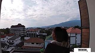 i'm petite inked thai cherry wildly testing this hotel bed