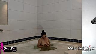 dude from the gym pounds redhead raw in motel bathtub!