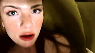 Stunning Long Hair Redhead Begs Thick Monster Cock Doggystyle Pounding