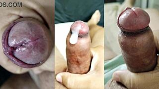 wow my phimosis tiny cock explodes as gf orgasms hard!