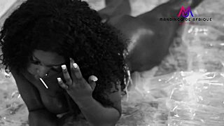 sexy african maid's big ass and tits soaked in wet pussy pounding