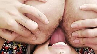 Upside-Down Rimming with Gagging Deepthroat Licks