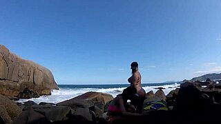 watch this huge orgy on galheta beach with ines ventura and joy cardozo?