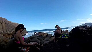 watch this huge orgy on galheta beach with ines ventura and joy cardozo?