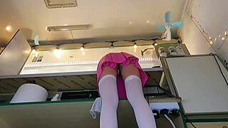 i couldnt hold back kissing her bare ass bent over the work counter