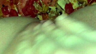 pizza tease turns into juicy arab pussy squirt and bbc craving