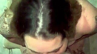 Blonde Tattoo Girlfriend Deepthroats Cum into Nose