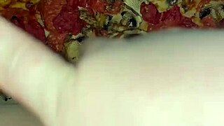 pizza tease turns into juicy arab pussy squirt and bbc craving