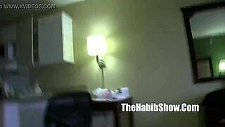 Redbone queen slobbers monster cock fucks hairy pakistani hard