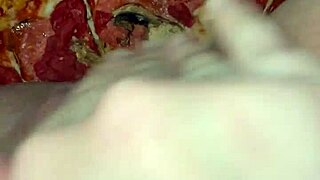 pizza tease turns into juicy arab pussy squirt and bbc craving