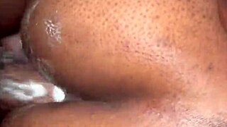 tasha creams hard on big daddy's thick ebony cock again