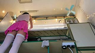 i couldnt hold back kissing her bare ass bent over the work counter