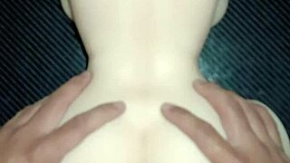 mandy takes deep anal creampie in gaping sex doll asshole close up