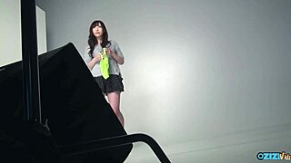 Asian minx slobbers sloppy blowjob on cameraman!