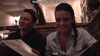 ready for this cute college coed's cash blowjob and group facial fun?