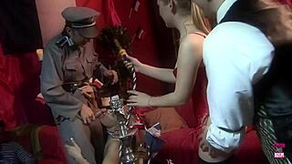 Group Sex Explosion with Big Tits Blondes in Vintage Stockings!