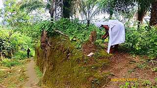 Naughty country doctor bends over for patient's massive creampie pounding