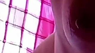 pregnant slut flashes her wide-open ass and huge tits 😲🍑