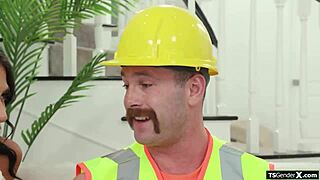 Boss Shemale Bareback Assfucks Crossdressing Cheater Raw!