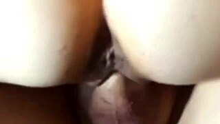 cute petite amateur squirts in surprise creampie climax