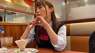 Ride my tight Japanese pussy harder, old man!