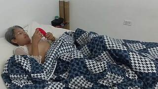 Oh fuck, catching skinny Latina fingering wet pussy in bed and sliding into her screaming sheets!