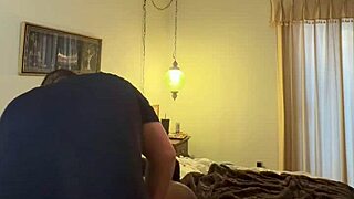 Ebony wife calls husband while getting bent over doggystyle in bedroom