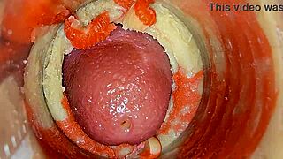 feel my juicy pussy lips cum on your cock with cam inside asmr