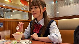 Ride my tight Japanese pussy harder, old man!