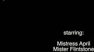 mistress april trains rosie as pee toilet slave in latex domination