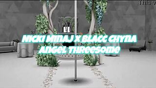 Nicki Chyna heavenly ebony angels in steamy threesome bliss